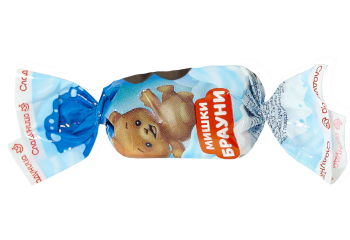 Конфета Мишки Брауни глазированные со сбивными корпусами